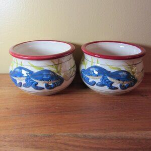 blue crab soup chowder bowl certified international Kate McRostie 27 oz (w3303)